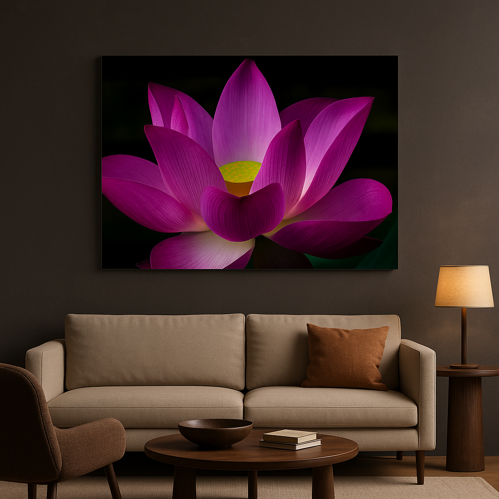 "At Peace, Pink Lotus" - Botanical Art