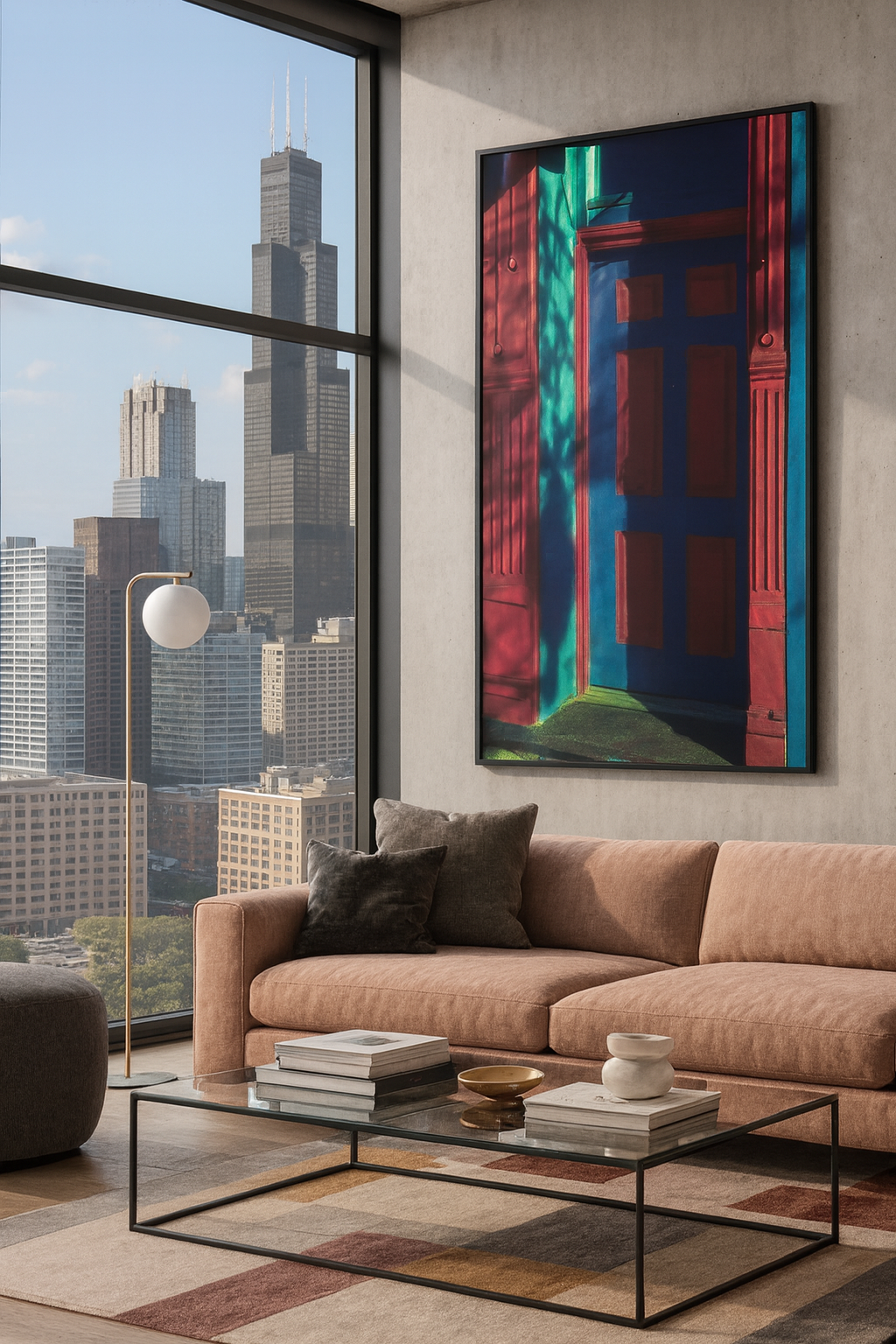 "Red and Blue Door" - Architecture Art