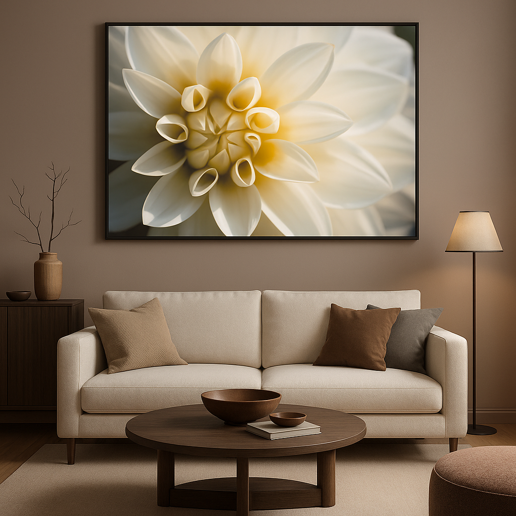 "White Dahlia" - Botanical Art