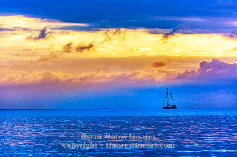 "The next adventure (Sail Boat #2)" - Landscape Art