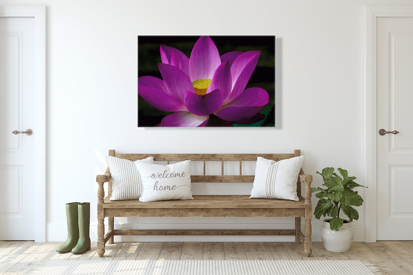 "At Peace, Pink Lotus" - Botanical Art