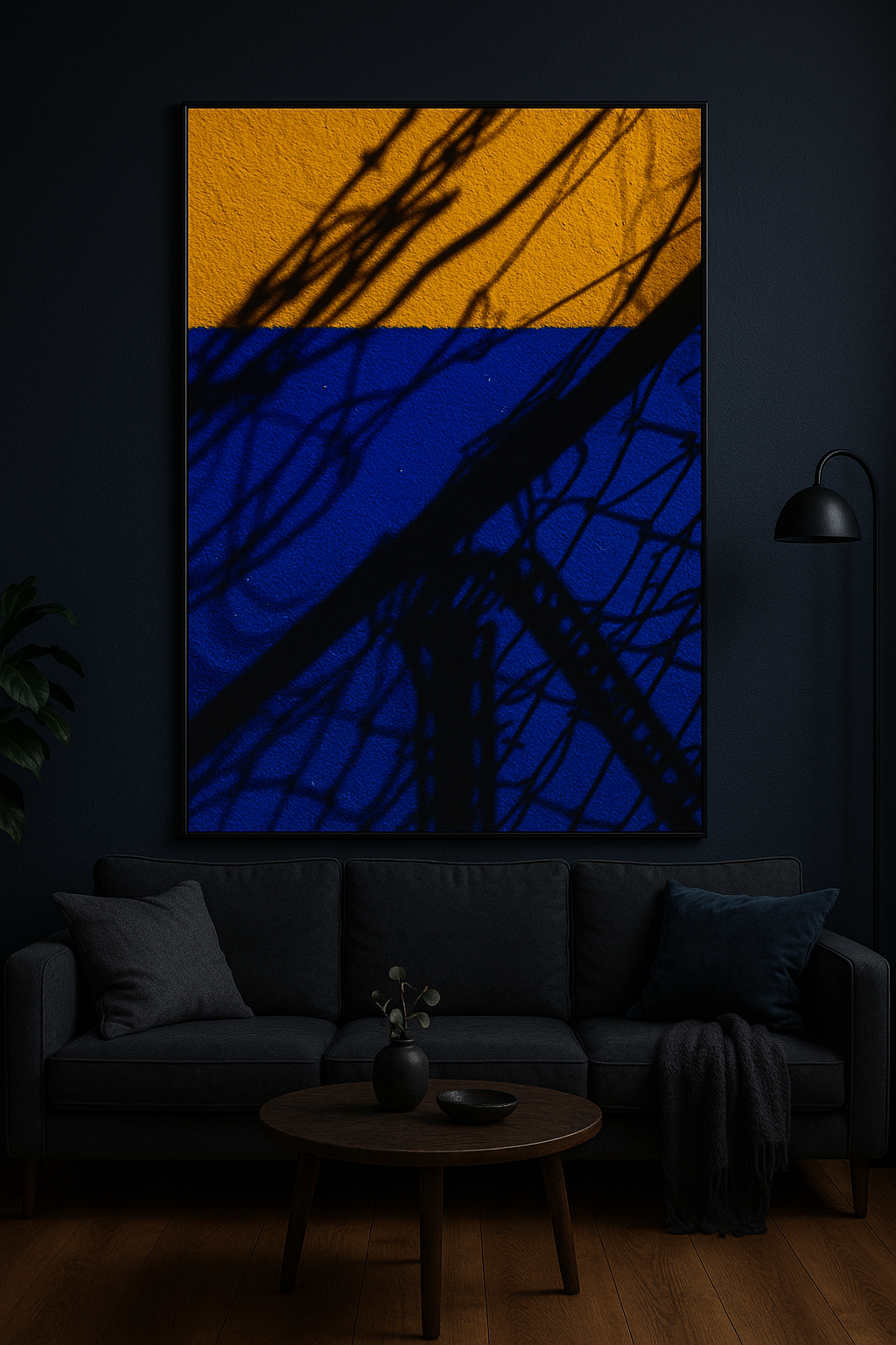 "Fence Shadows" - Minimalist Art