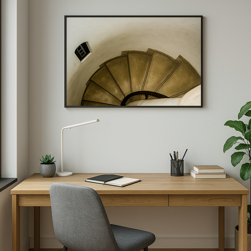 "Interior Staircase of Pinewood Estate" - Architecture Art