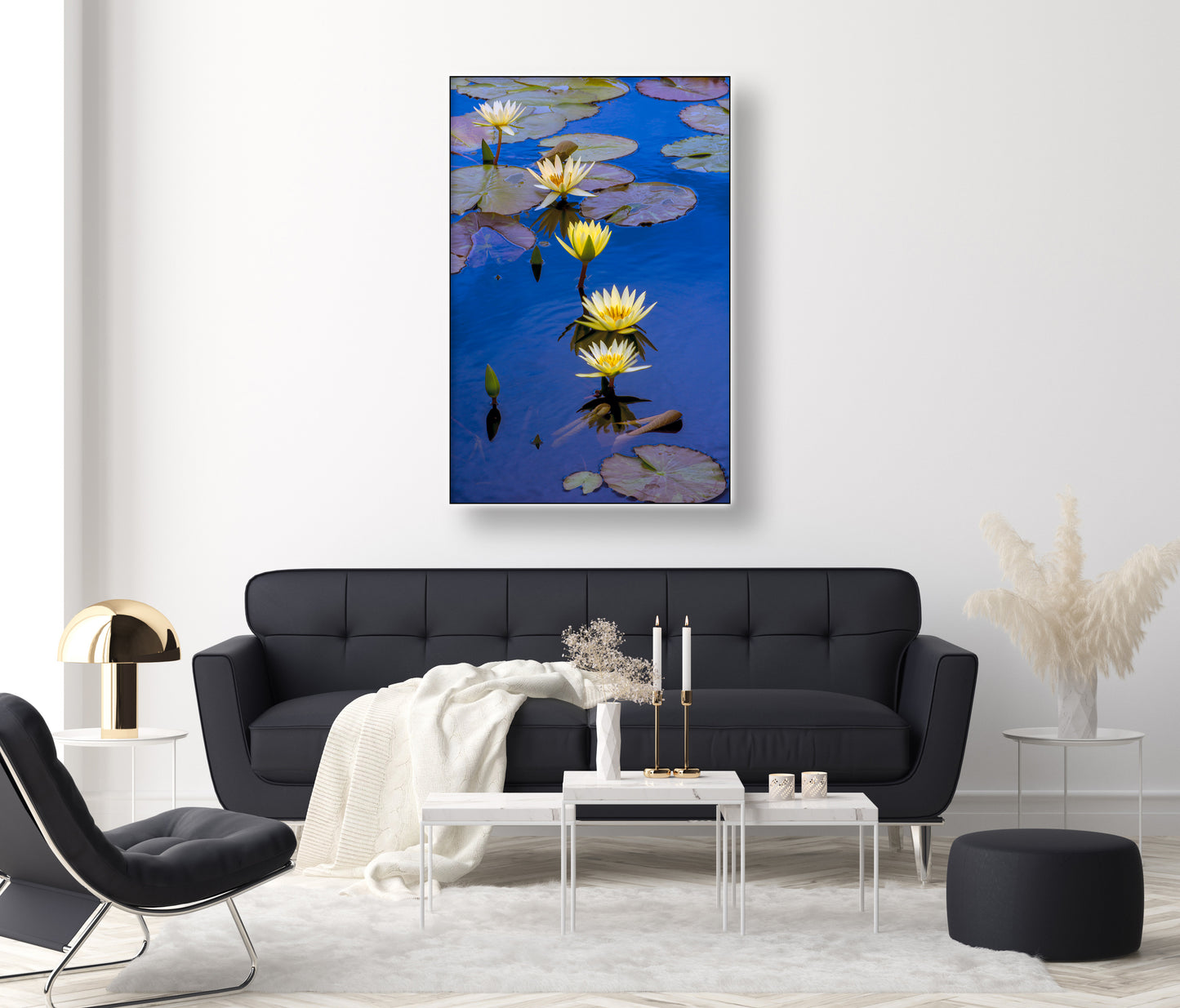 "Yellow Water Lily Pond" - Botanical Art
